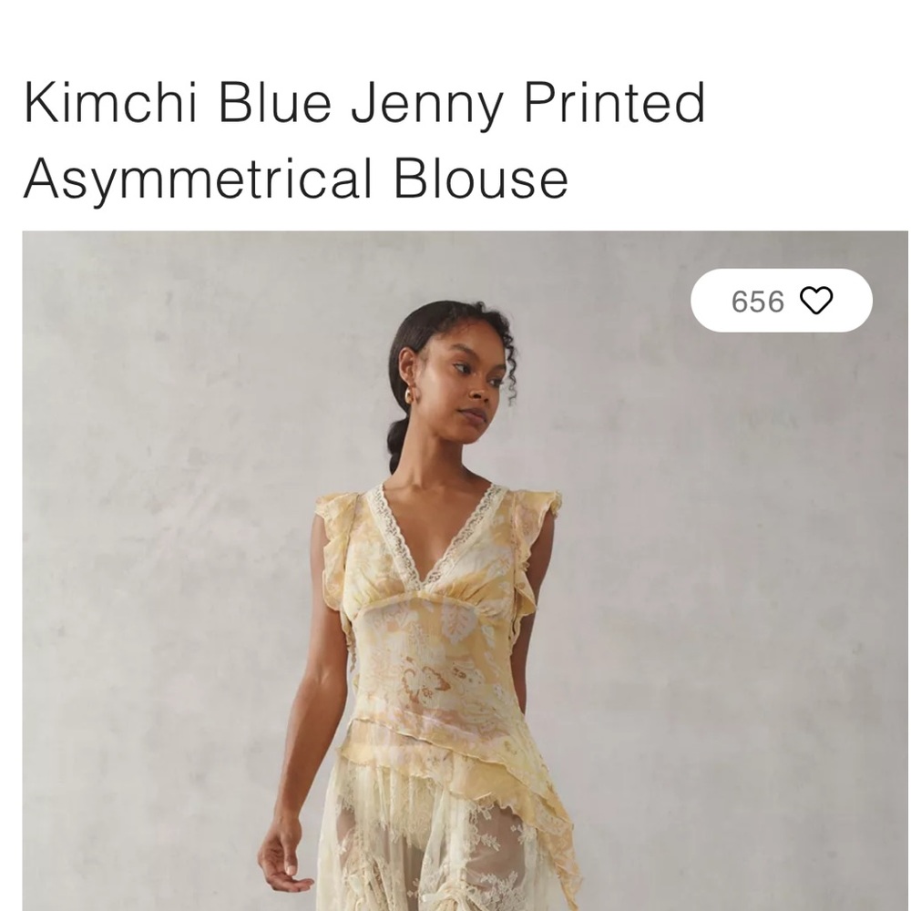 ISO!!! Kimchi Blue Jenny Printed Asymmetrical Blouse